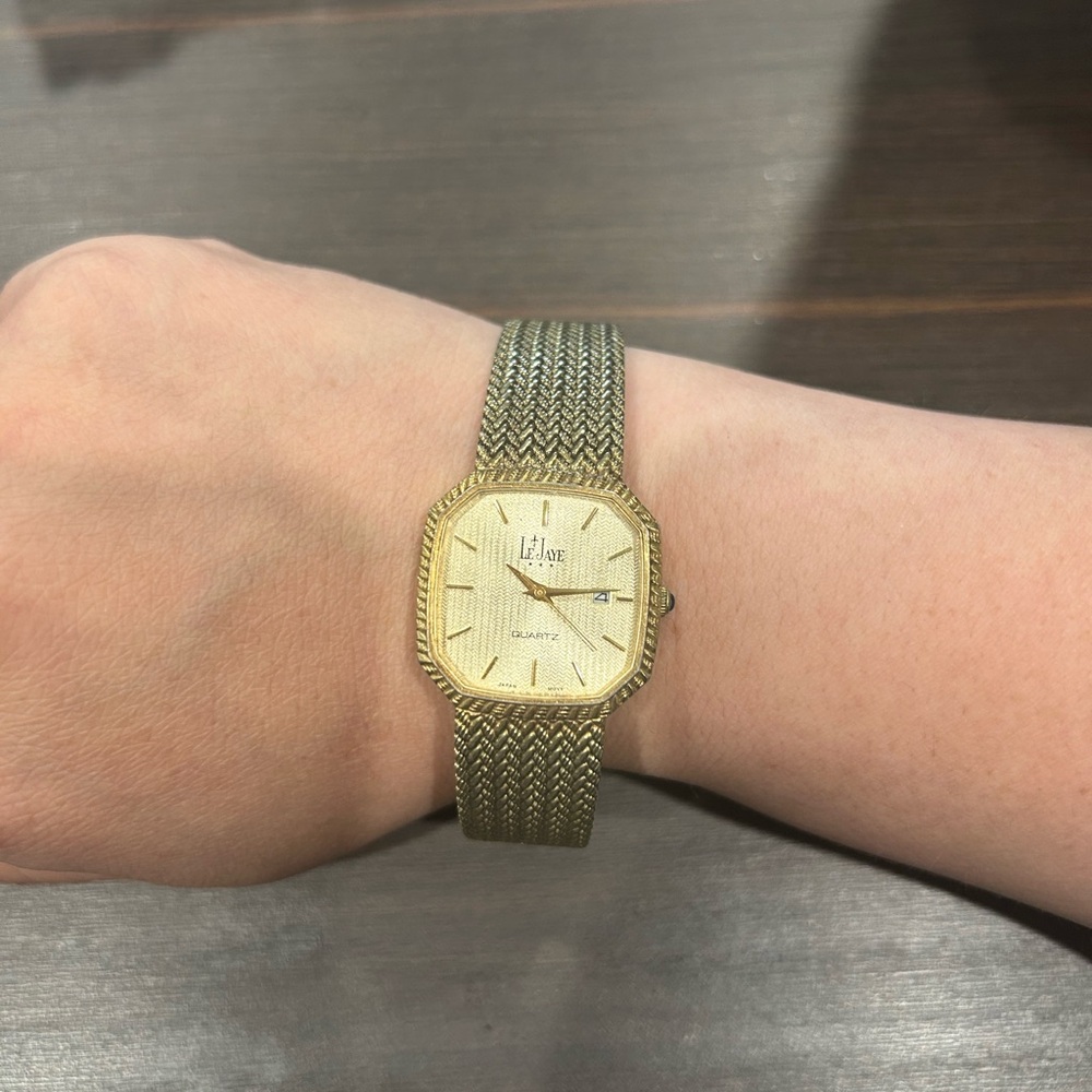 Retro vintage Le jane vintage blue dial watch